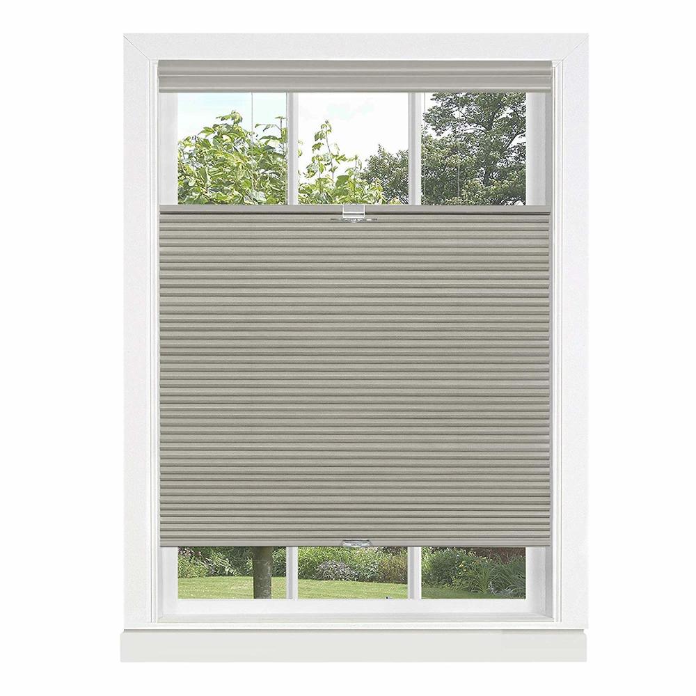 PowersellerUSA Dove Gray Cordless Cellular Top-Down Bottom Up Honeycomb Pleated Window Shades