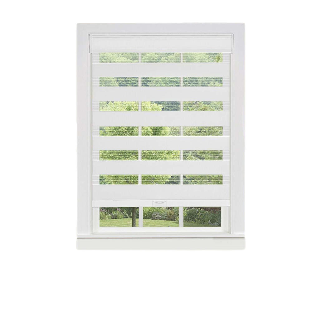 Designer Home Cordless Dual Double-Layered Light Filtering Room Darkening Roller Window Shade