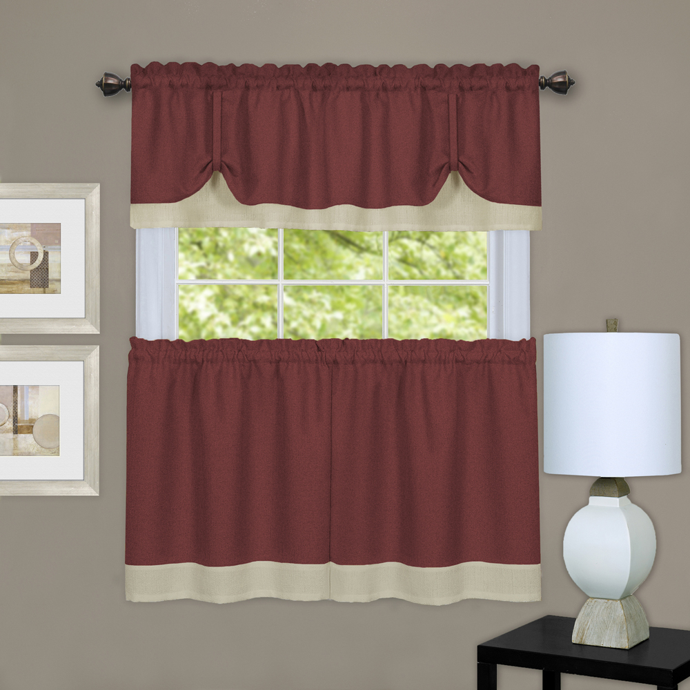 Achim Home Furnishing: Darcy Marsala Solid Contemporary Window Curtain Panel