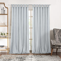 Achim Home Furnishing: Peri Window Curtain Panels with Tulip Tab Top, Silver