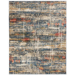 Kalaty Theory Area Rug TY-674 Blues/Multi Vintage Stained