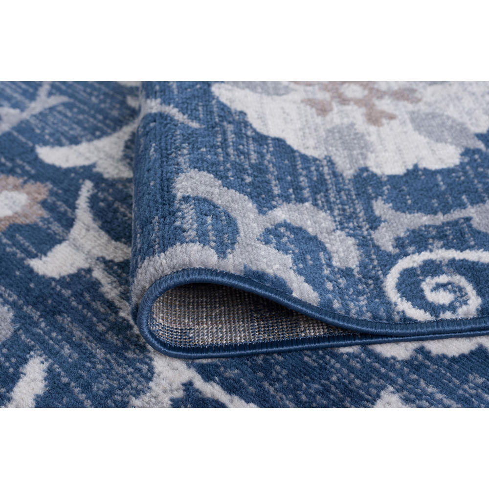 Tayse Rugs Tayse Madison Area Rug MDN3107 Transitional Navy Curves Rings