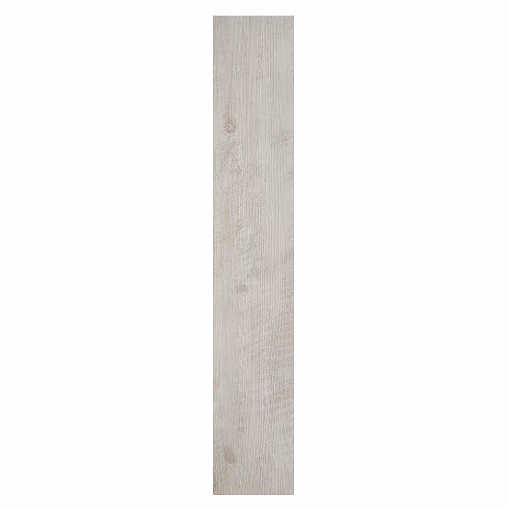 PowersellerUSA Peel & Stick Semi-Gloss Wood Look 2.0mm Vinyl Floor Planks Easy DIY Installation, 6"x36" 5-Pack 50 Planks, Country White