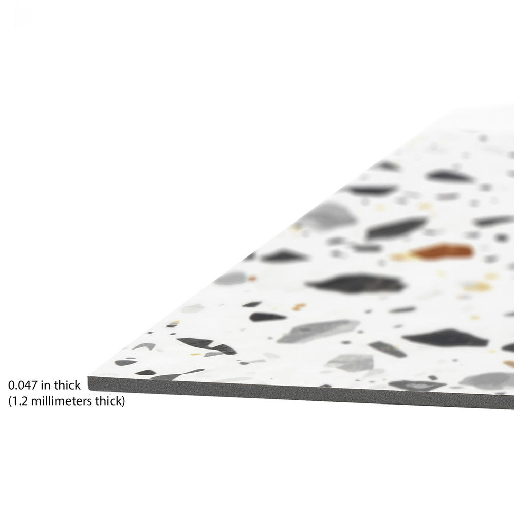 Designer Home Mosaic Speckle Multi Vinyl Floor Tiles Self Stick Peel Flooring 12" x 12", 1-Pack (20 Pieces)