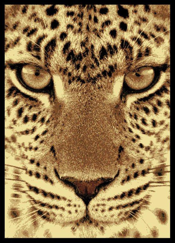 United Weavers Legends Area Rug 910-02750 Leopard Face Black Leopard Cheetah
