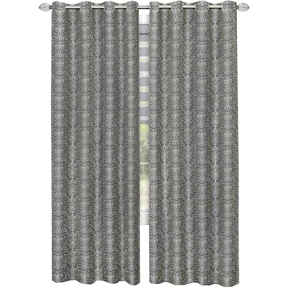 Woven Trends Blackout Window Curtain Panel with Snake Skin Animal Print Pattern for Living Room Bedroom Kitchen Home