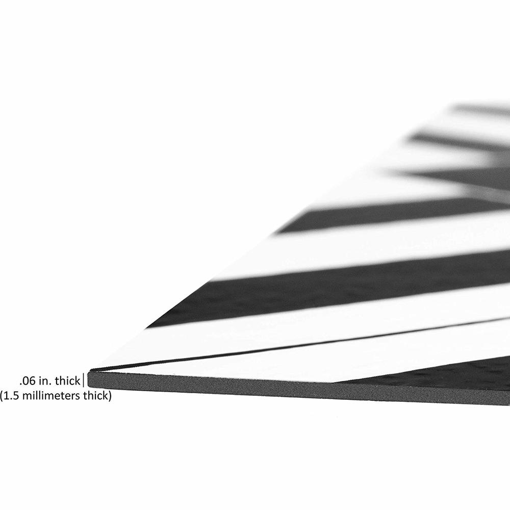 PowerSellerUSA Self-Stick Vinyl Modern Geometric 100-Pcs 1.5mm Thick Floor Tiles, 12" x 12", Black/White Diamond