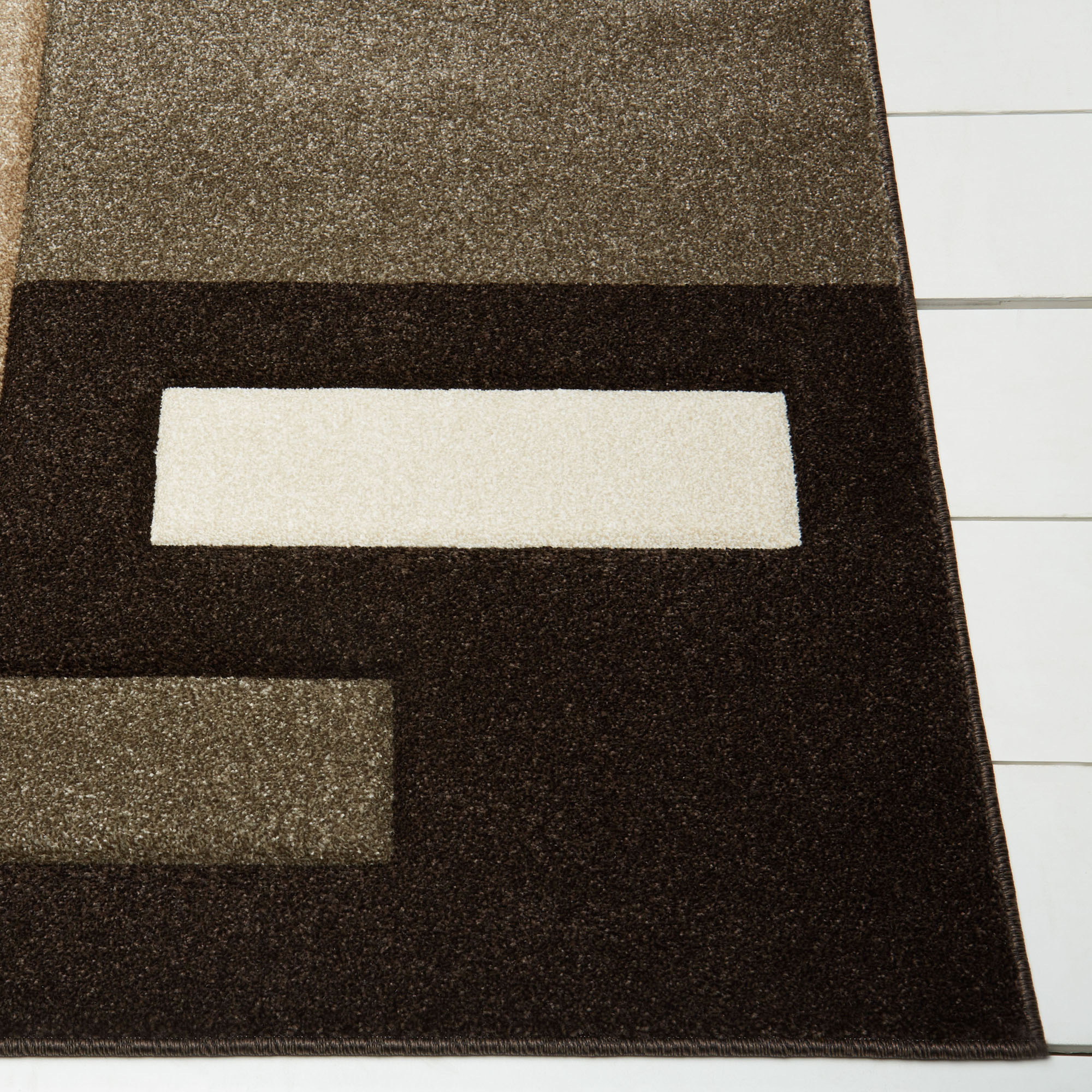 Area Rugs Contemporary Dark Brown Modern Area Rug Hand Carved