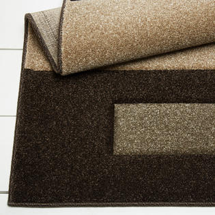 Area Rugs Contemporary Dark Brown Modern Area Rug Hand Carved