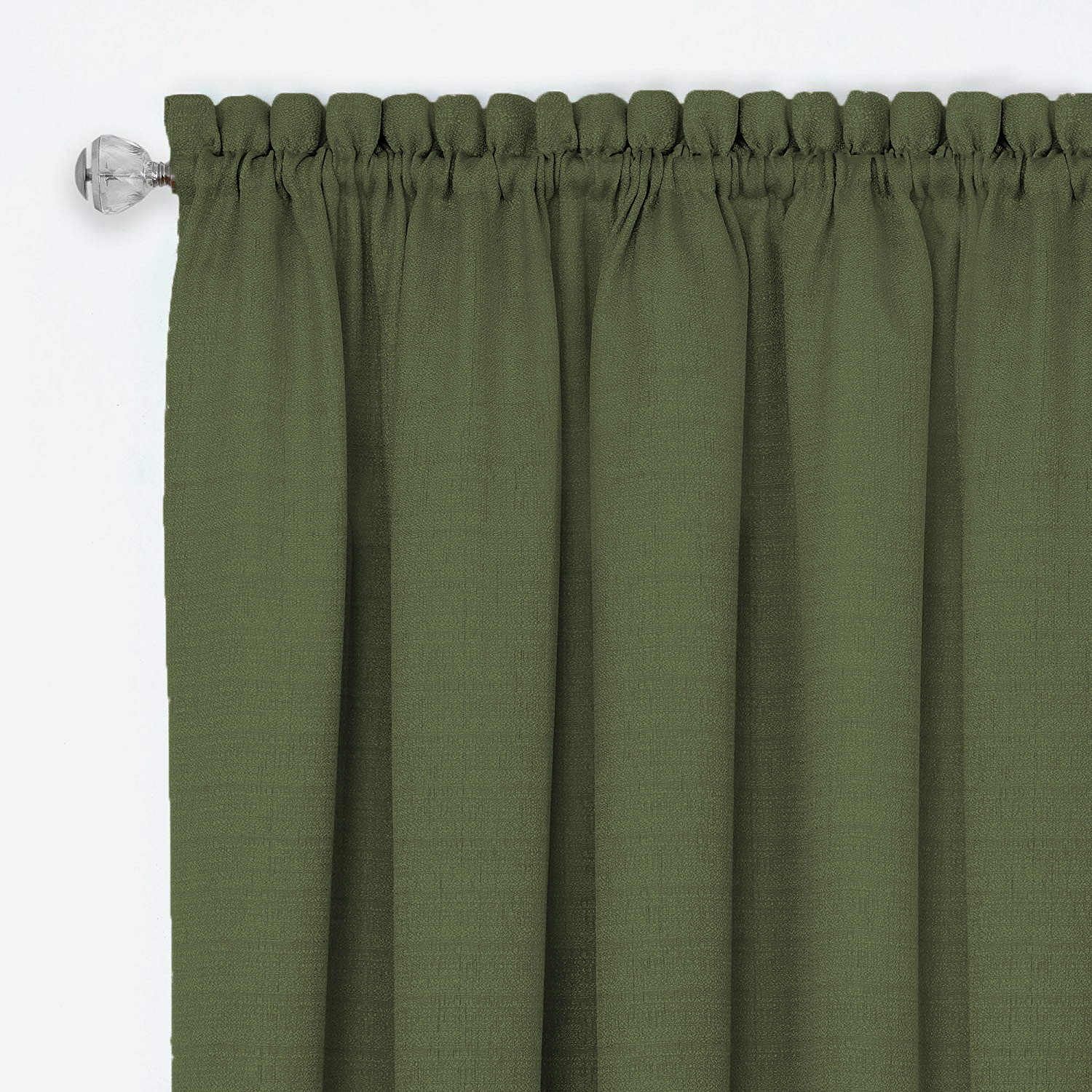 Collections Etc Darcy Two-tone Rod Pocket CafÃ© Curtain Tiers - 2 Piece Set