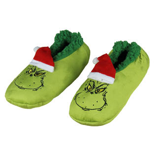 Bioworld Seuss GRINCH That Stole Christmas Slippers Santa