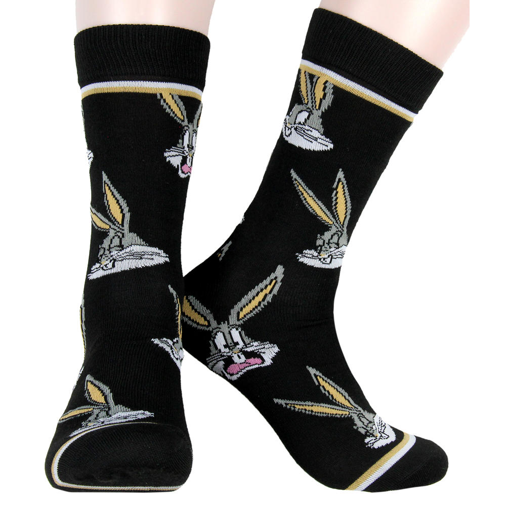 Bioworld WB Looney Tunes Socks Allover Character Faces 5 Pair Adult Crew Socks