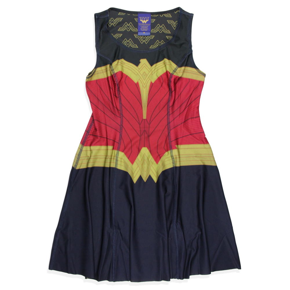 Seven Times Six Her Universe DC Comics Womens' Wonder Woman Reversible Costume Skater Dress