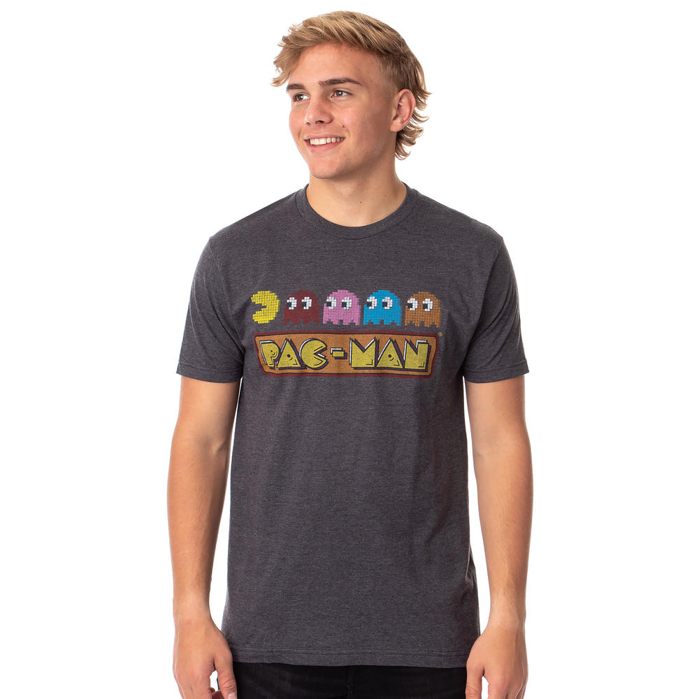 Seven Times Six Pac-Man Men's Women's Vintage Licensed Logo Ghosts Graphic T-Shirt New