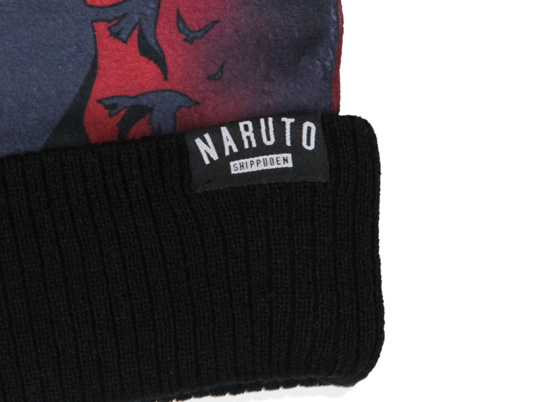 Bioworld Naruto Shippuden Itachi Akatsuki Shinobi Organization Cuffed Pom Beanie Hat