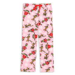 Dr. Seuss Womens' The Grinch and Max Snowflake Soft Fleece Plush Pajama Pants