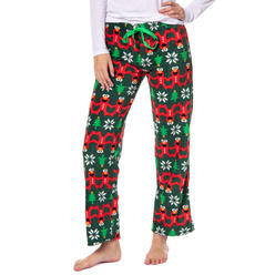 Sesame Street Womens' Elmo Ugly Christmas Sweater Fleece Pajama Lounge Pants