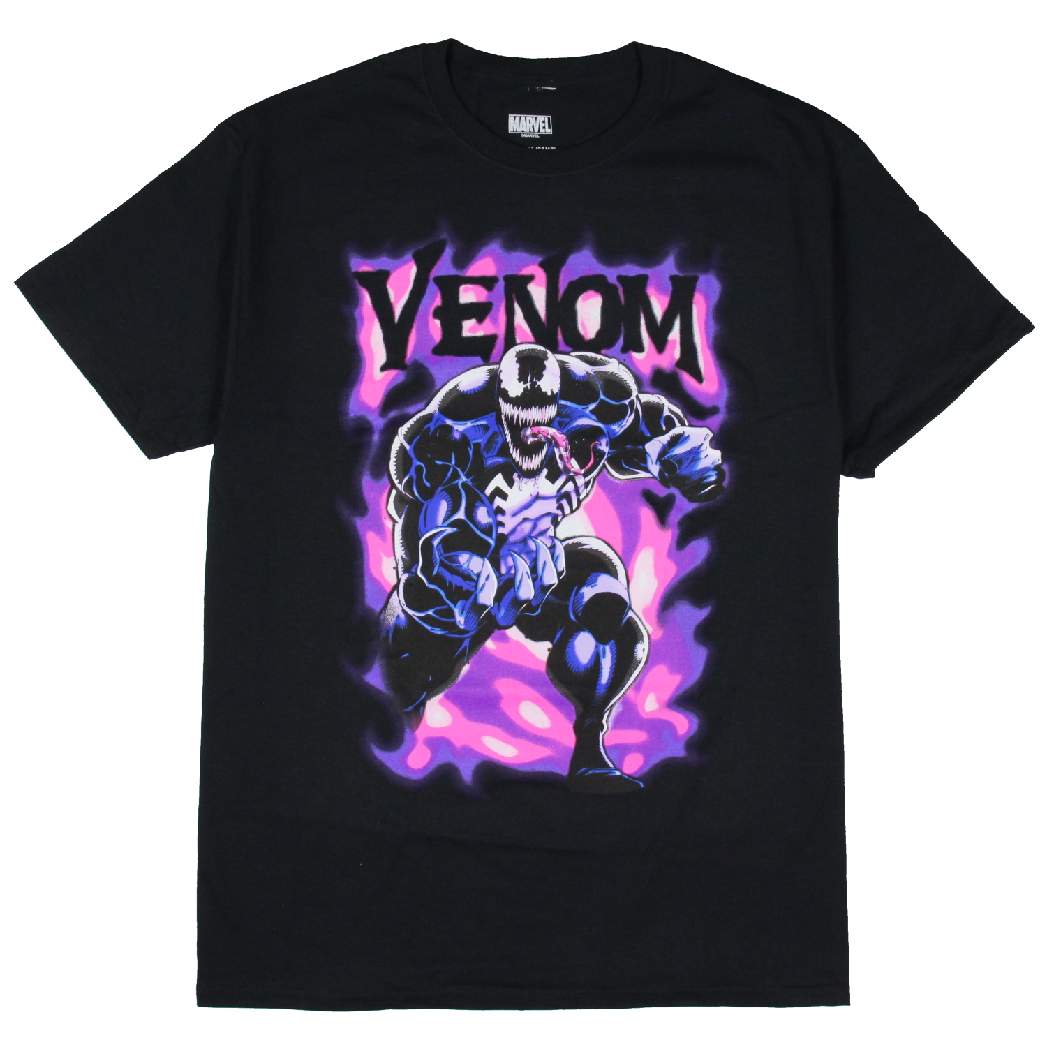 Mad Engine Marvel Mens' Venom Purple Smoke Character T-Shirt