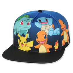 Bioworld Pokemon Youth Group Gradient Sublimation Snapback Flatbill Hat