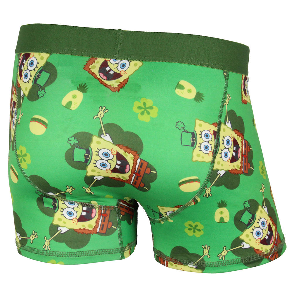 Bioworld Nickelodeon SpongeBob SquarePants Men's St. Patrick's Day AOP Design Boxer Shorts 2PC Set