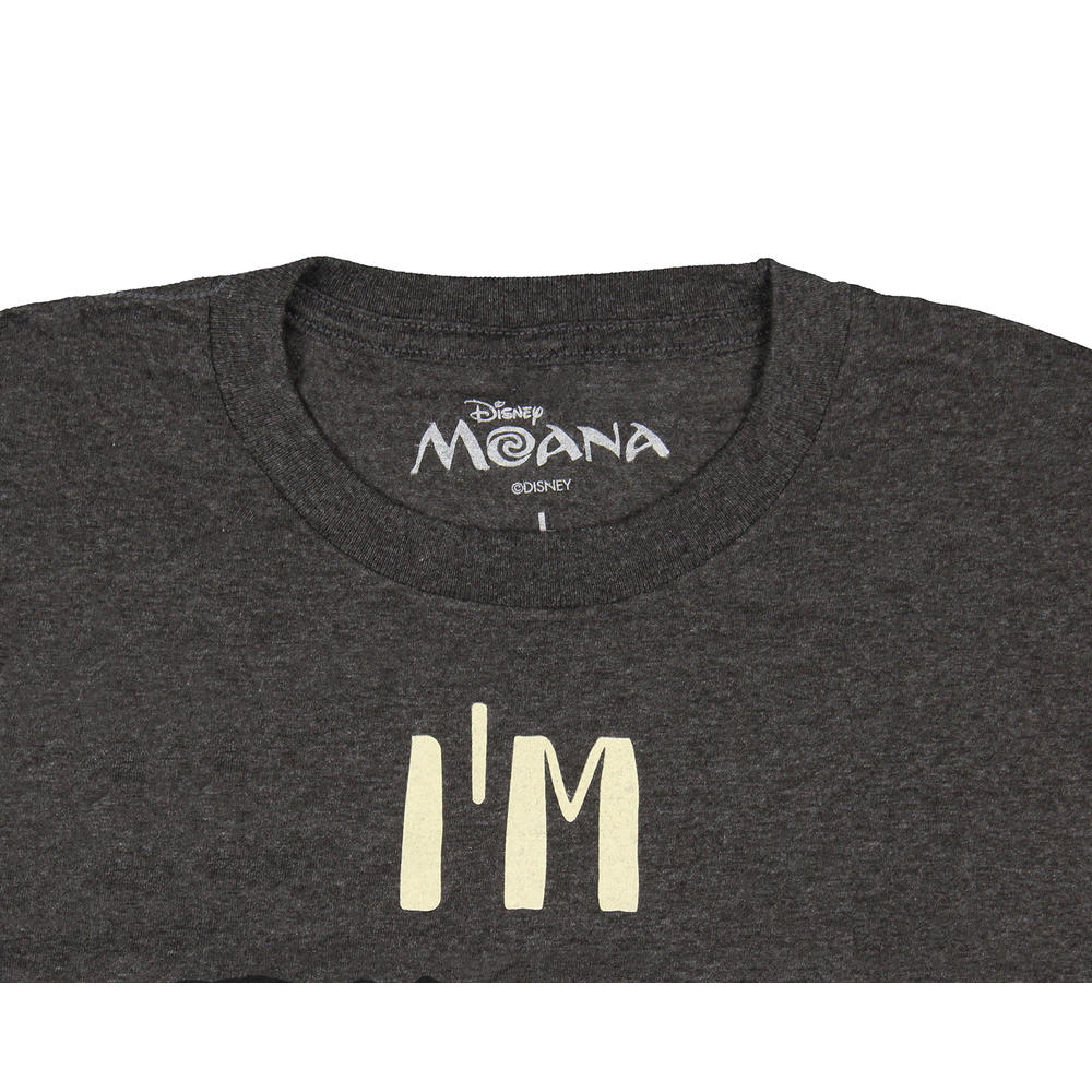 Disney Mens' Moana Maui I'm Maui Distressed Graphic Print T-Shirt