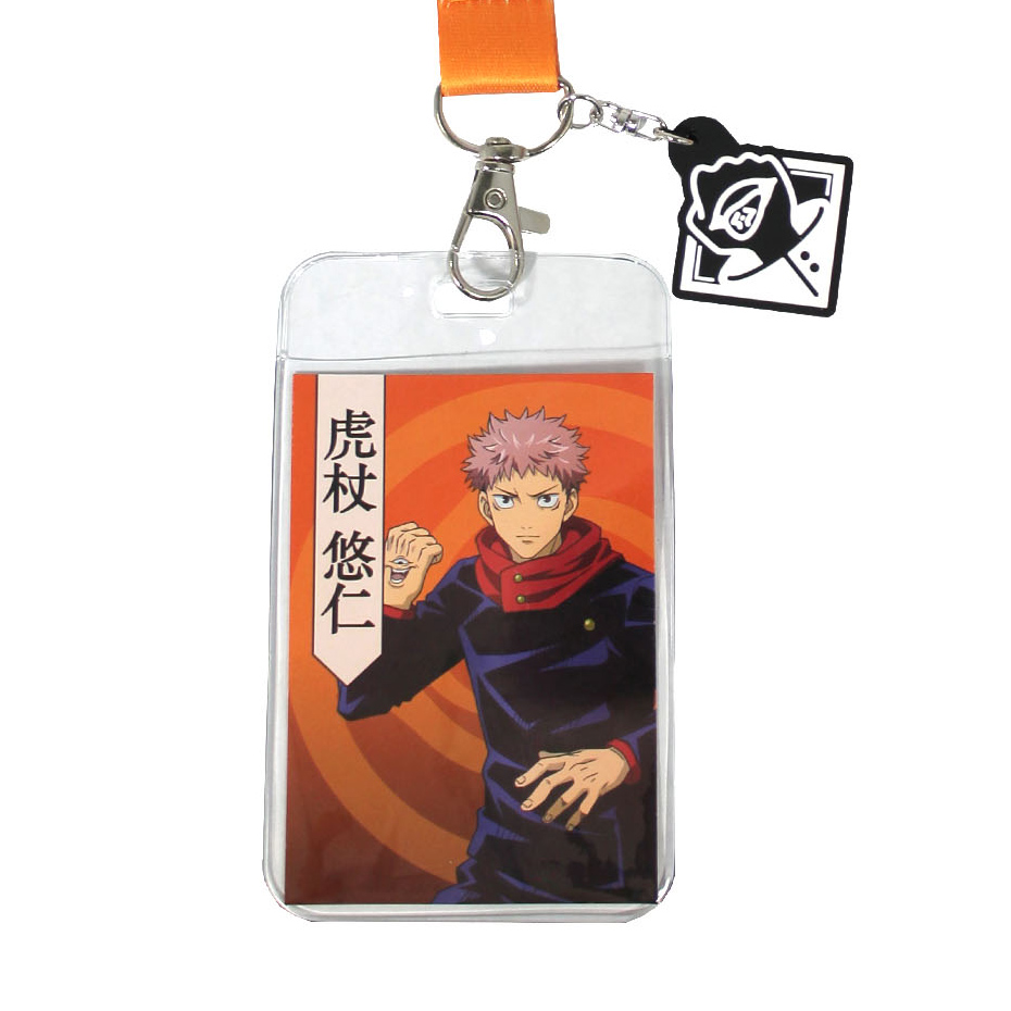 Just Funky Jujutsu Kaisen Lanyard Yuji Itadori Manga Anime Keychain ID  Badge Holder Lanyard w/ Rubber