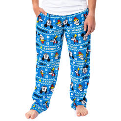 Disney Men's Mickey Mouse Goofy Donald Fair Isle Pajama Pants Big And Tall Sizes Available
