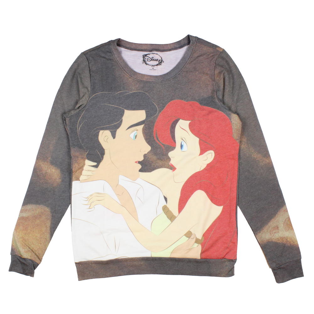 Seven Times Six Disney The Little Mermaid Juniors Ariel and Eric Pullover Top