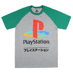 Seven Times Six PlayStation Men's Shirt Baseball Raglan Tee Logo Gaming Console Adult T-Shirt