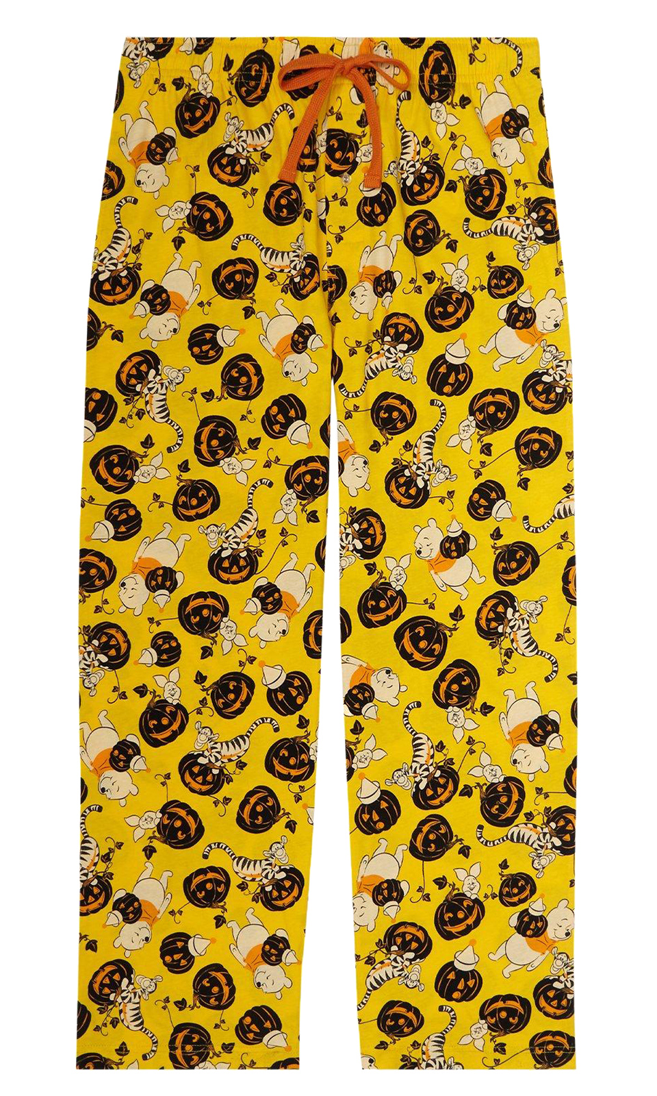 Disney Men's Winnie The Pooh and Friends Jack-O-Lantern Lounge Bottoms Pajama Pants