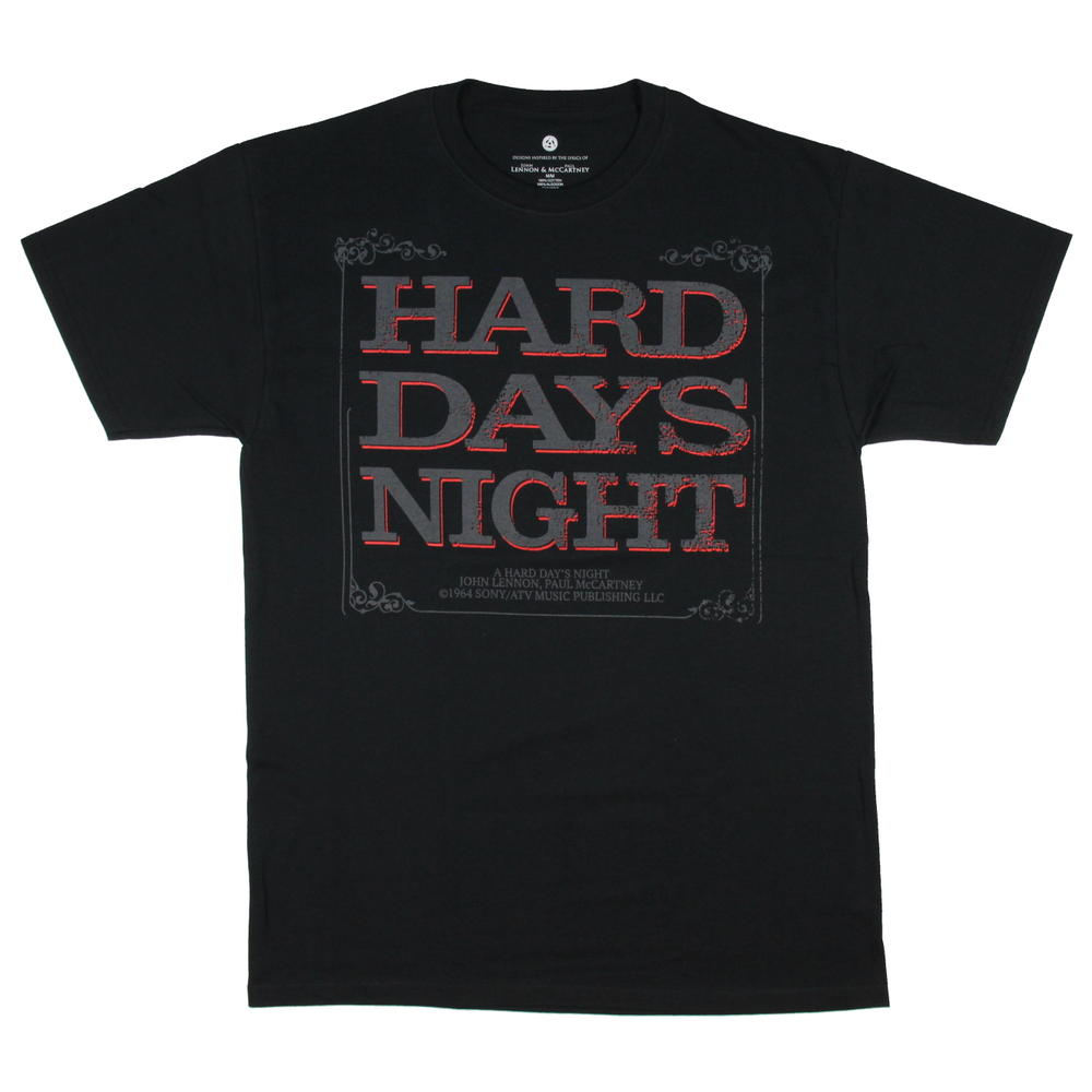 Seven Times Six The Beatles Men's Hard Day's Night Lyrics T-Shirt