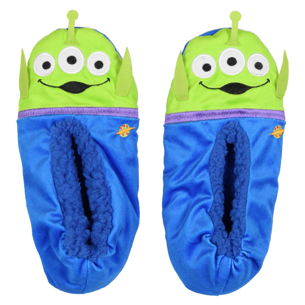 Bioworld Disney Toy Story Aliens Little Green Men Character Slipper Socks with No-Slip Sole For Women Men