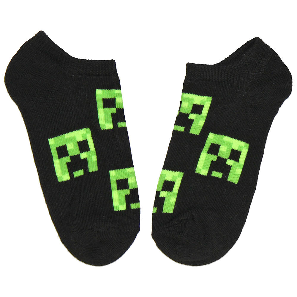 Minecraft Kids Classic Heros And Monsters 5PK No Show Socks