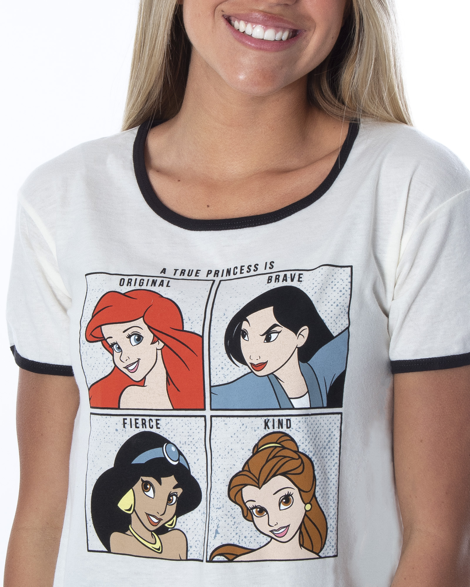 Geniet calorie Kijker Seven Times Six Disney Princess Junior's Original Brave Fierce Kind Graphic  T-Shirt