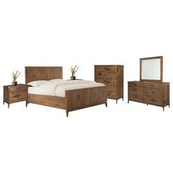 Modus Furniture Modus Adler 6PC E King Bedroom Set with Chest in Natural Walnut