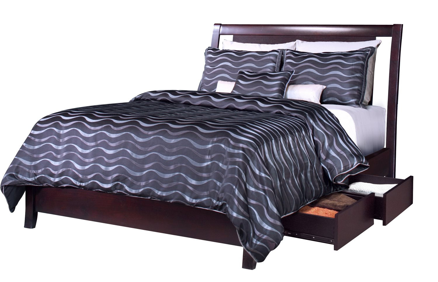 Modus Furniture Modus Nevis Cal King Storage Bed in Espresso