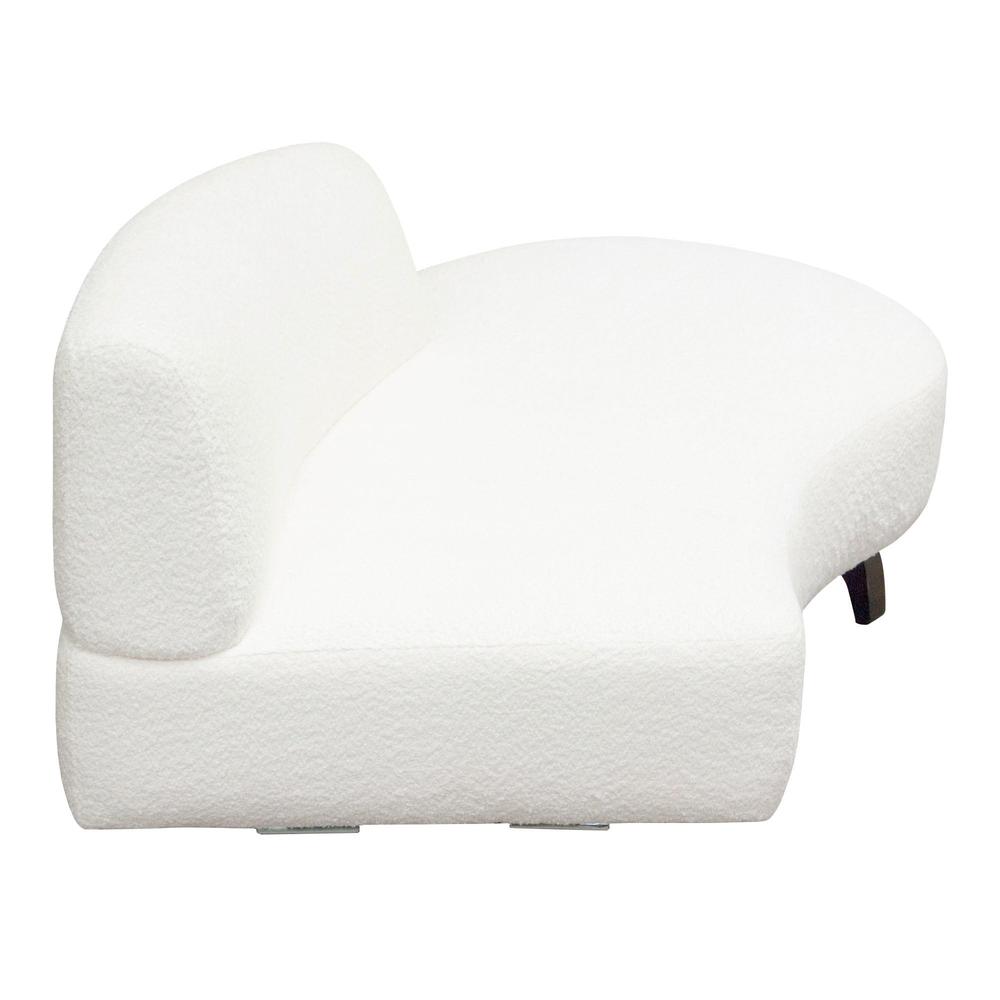 Diamond Sofa Vesper Curved Armless Right Chaise in White