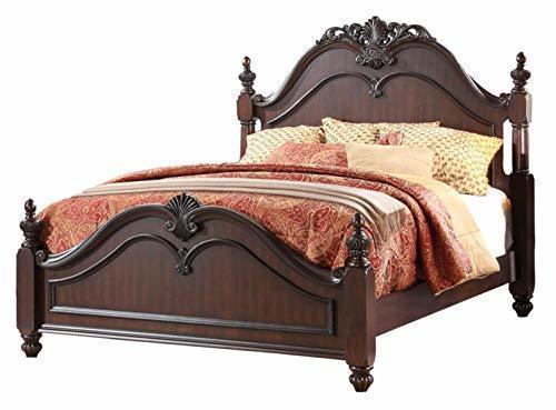 HEFX Momeyer French Country Cal King Poster Bed in Cherry