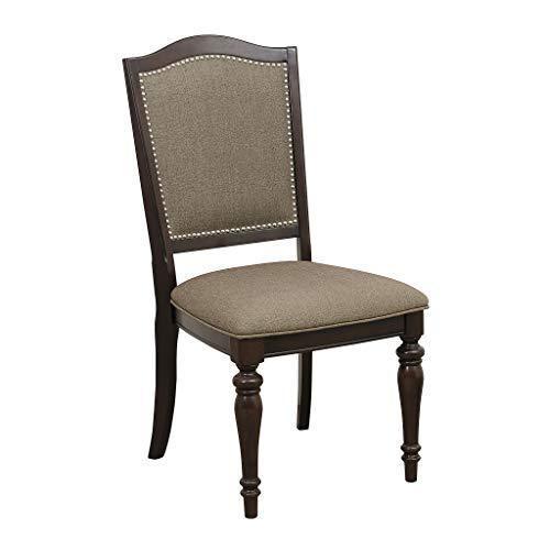Homelegance Marston Sophisticated Dining Chairs with Serpentine Back with Nail H