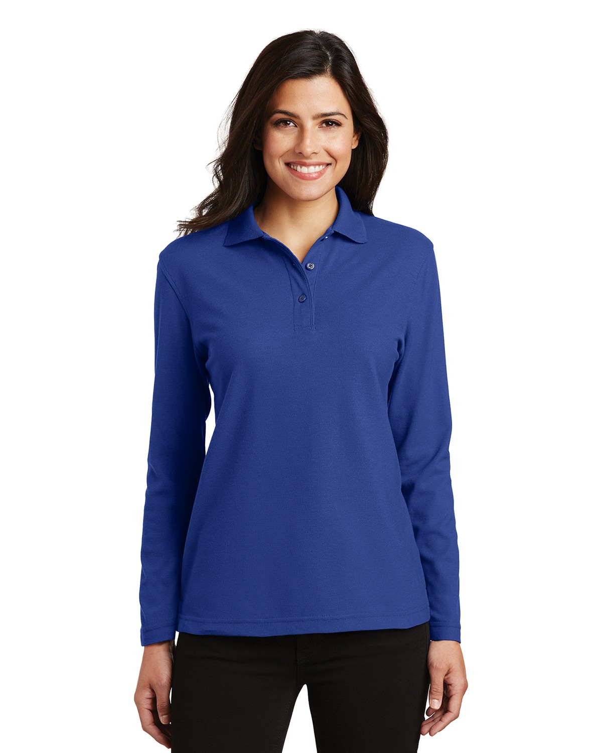 Port Authority L500LS Ladies Long Sleeve Silk Touch Polo