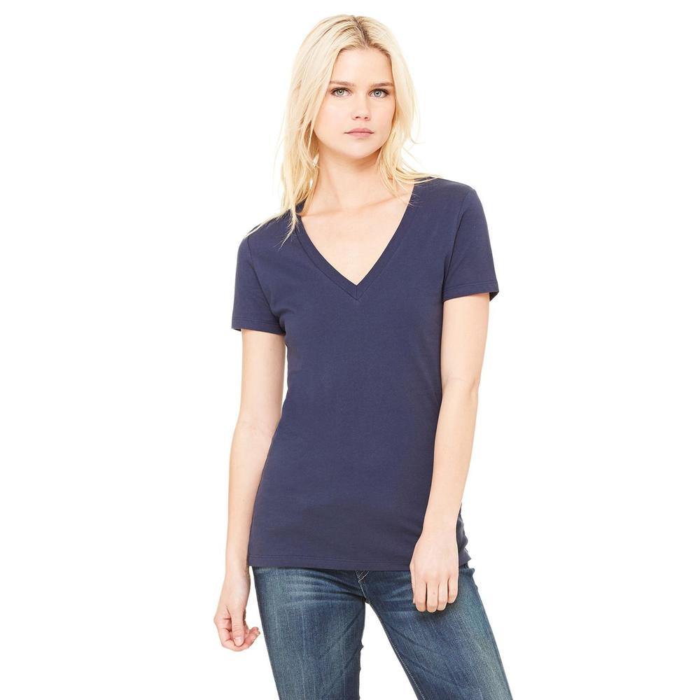 Bella + Canvas 6035 Women's Jersey Deep V-Neck Tee