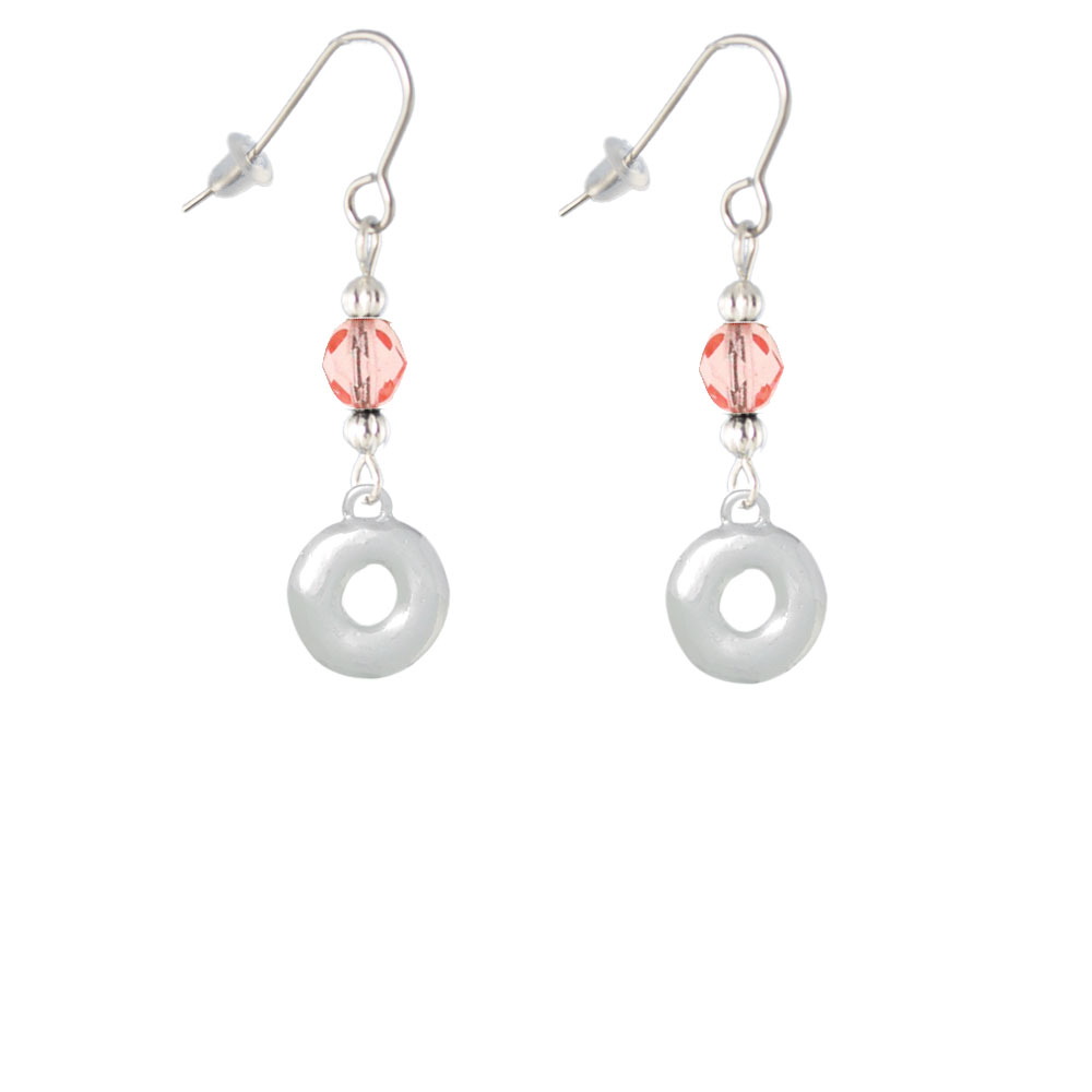Delight Jewelry 3-D Bagel Pink Bead French Earrings