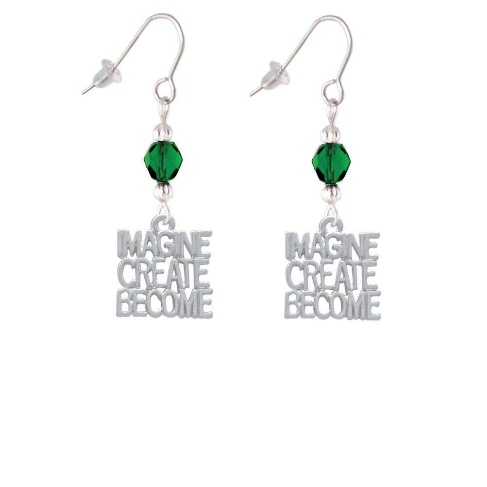 Delight Jewelry Imagine Create Become Green Bead French Earrings