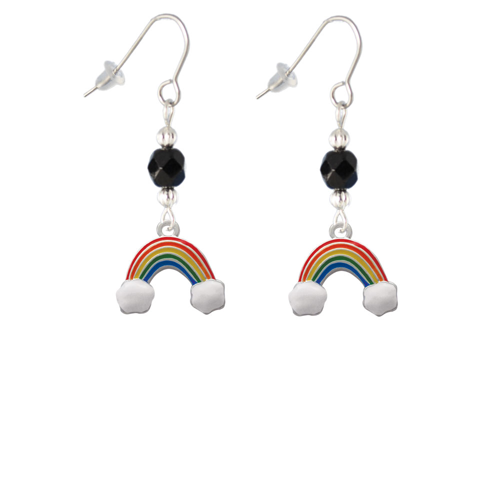 Delight Jewelry Rainbow Black Bead French Earrings