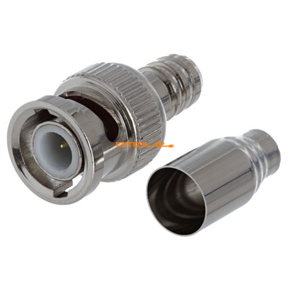Cmple - BNC Male 2 Piece  Crimp Type Connector for RG-6