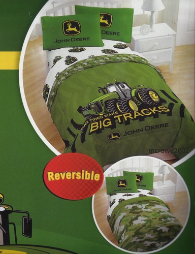 John Deere Tractor Boys Twin Comforter Sheet Set 4 Piece Bedding W