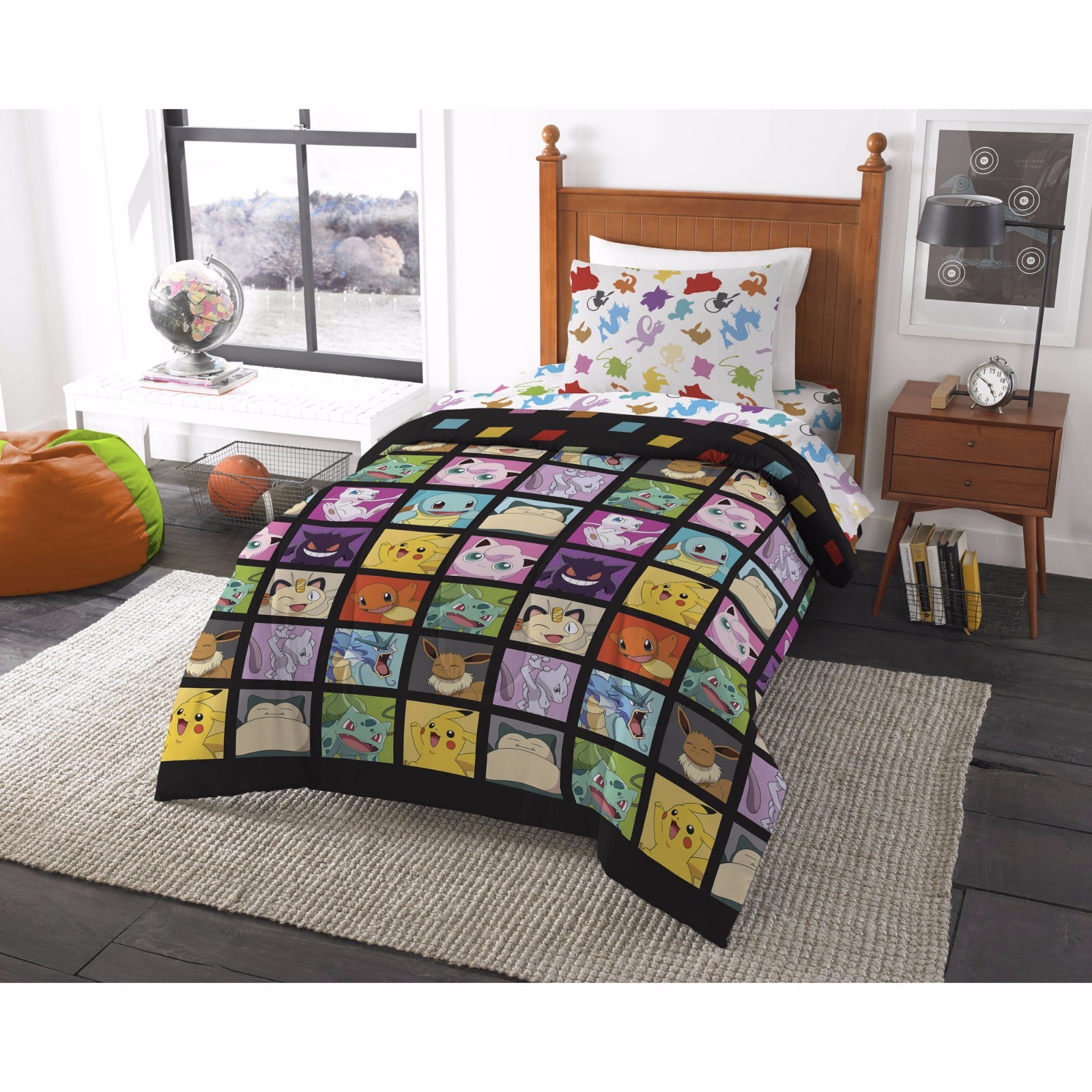 Kids Comforters On Sears Nintendo Pokemon Pikachu Grid Twin Comforter Sheets W 4 Piece Bed In A Bag