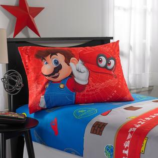 Nintendo Super Mario Bros Full Comforter Sheets Bonus Sham 6