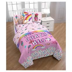 Nickelodeon JoJo Siwa Reversible Twin Comforter & Sheet Set (4 Piece Bed In A Bag)