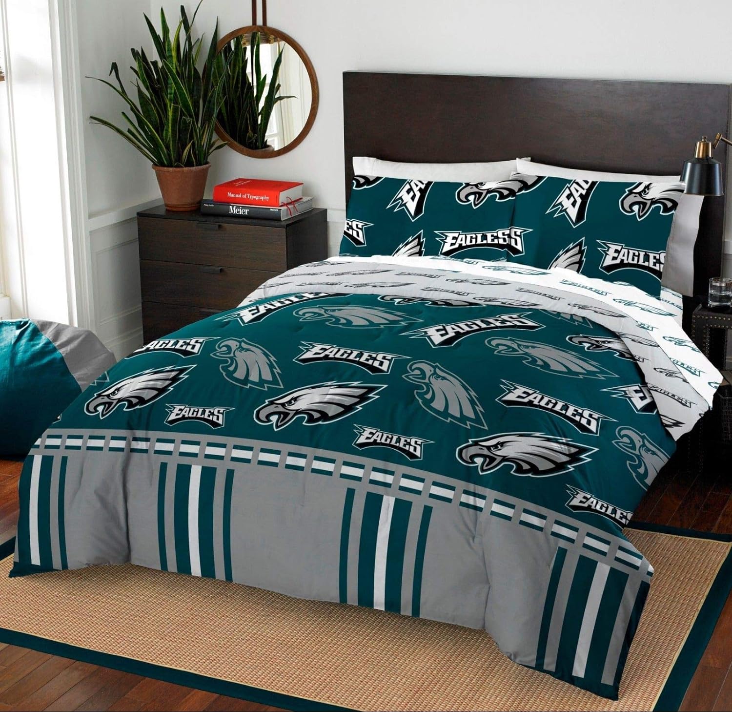 NFL Philadelphia Eagles Queen Comforter & Sheet Set (5 Piece Bedding)